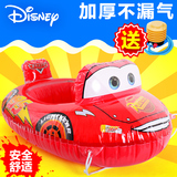 迪士尼儿童游泳坐圈加厚男女宝宝2-3-4-5岁充气汽艇水上玩具泳圈