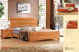 美物美家家居馆框架结构简约拼板现代1.5m1.8m橡木安装送货实木床