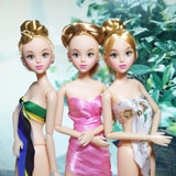 芭比娃娃奶油烘焙裸娃模型女孩玩具婚纱设计公主2930厘米关节