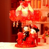 品浪漫结婚礼卧室床头灯 婚庆台灯红色婚房 喜庆用物创意礼品包邮