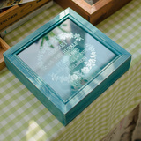 可放520只千纸鹤成品的玻璃木盒 1000颗幸运星盒 1314颗星星盒子
