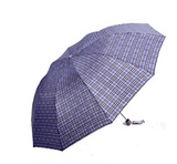 包邮专卖天堂伞格子男士3309E格超大伞面十钢骨折叠雨伞