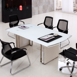 衡鹏办公家具钢化玻璃会议桌洽谈桌简约现代大小型商务会议桌特价