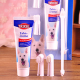德国Trixie特瑞仕牙膏套装宠物洁齿猫口腔清洁狗牙刷口臭狗狗牙膏