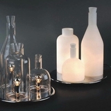 意大利创意个性3个瓶子台灯玻璃酒瓶电镀台灯客厅卧室样板房台灯