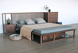 中式1.8米实木床 明清仿古1.5米大床 卧室现代简约榆木双人床家具