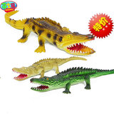 2件包邮清仓哥士尼动物园儿童模型玩具鳄鱼动物仿真海洋塑料软胶