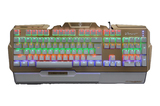 狼途 网鱼网咖悬浮背光游戏机械机器键盘有线104键青轴带大手托