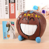 热卖韩国创意篮球存钱罐 卡通树脂可爱表情大号硬币储蓄钱罐时常