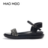 MAC MOC2016新品女鞋夏凉鞋女夏 平底松糕厚底露趾镂空罗马凉鞋