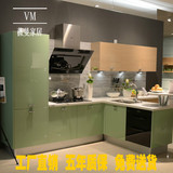 福州美式乡村实木整体橱柜定制欧式厨房厨柜装修定做石英石台面