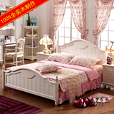 全实木欧式双人床1.8米韩式公主床1.2白色实木床1.5米松木箱体床