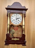 古董 鄂州 老式实木 原装机芯机械挂钟复古客厅摆钟钟摇摆钟
