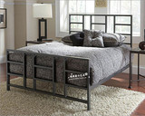 双人床1.5米1.8铁艺床简约现代家具卧室美式床架铁架床1.2单人床
