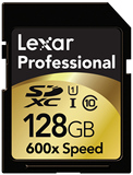 正品 雷克沙 Lexar SD SDXC 128G 600X Class10 高速 4K 内存卡
