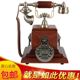 欧式高档实木电话机 美式古典办公电话机座机 仿古家居装饰电话机