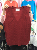 【现货】韩国东大门正品代购女装  V领针织毛衣马甲百搭宽松背心