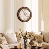 橡树庄园 欧式古典木质挂钟 客厅精致装饰钟表 进口机芯静音时钟