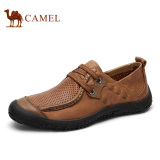 Camel 骆驼男鞋 头层牛皮日常休闲男鞋 2015夏季透气耐磨鞋子