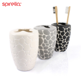 瑞士SPIRELLA创意Pebble鹅卵石 陶瓷牙具座牙刷架时尚洗漱牙刷杯