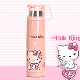 韩国儿童卡通凯蒂猫保温杯少女孩中学生公主可爱杯子保暖水瓶粉红