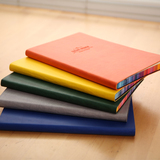 得力3183彩色边皮面本 学生日记笔记本 加厚商务工作创意记事本子