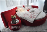 美式欧式新古典圆床公主软体床皮床软包形床大双人床促销特价婚床