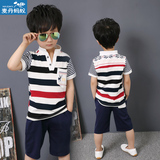 童装男童夏季套装2016新款韩版儿童夏装短袖t恤中大童运动两件套