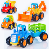 汇乐326快乐工程车队儿童惯性车玩具模型汽车 耐摔卡通环保可单买