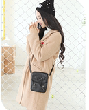 2015  秋冬季韩版修身妮子大衣加厚毛呢外套女中长款学生学院风潮