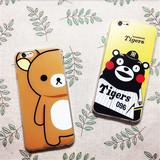 日系kumamon熊本熊黑熊部长创意搞笑趣味5s苹果iphone6手机壳plus