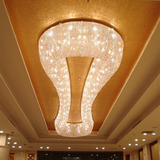 酒店大厅工程灯 椭圆形吸顶灯定制酒店大堂水晶灯 现代简约工程灯