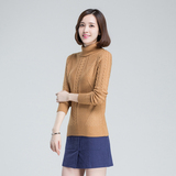 韩版新款女士秋冬针织羊绒衫 时尚女装长袖打底衫毛衣 通勤上衣