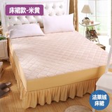 韩版法莱绒床裙单件夹棉床罩席梦思床垫保护套罩 防滑床套1.8m床