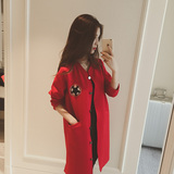 6度欧美2015秋装韩国新款卫衣纯色棒球服女士长款修身长袖外套女