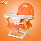 婴儿餐椅折叠多功能便携可调节安全带大餐盘儿童简易吃饭餐桌BB凳