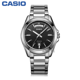卡西欧手表 时尚商务男表 男士指针钢带 防水石英表MTP-1370D-1A1