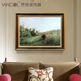 梵格 欧式客厅装饰画美式挂画玄关壁画豪华有框画杜比尼油画