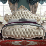 卧室婚床 欧式床实木床法式床真皮床奢华公主床1.8米成人床高箱床