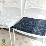 北欧田园宜家风景高密度海绵椅垫坐垫餐椅垫黑白树叶布艺单垫加厚