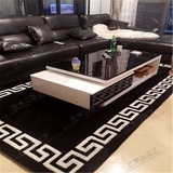 时尚欧式中式黑白宜家地毯客厅茶几沙发卧室床边书房手工地毯定制