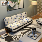 睿酷 布艺可折叠沙发床1.2米多功能小户型单人双人皮布沙发床N03