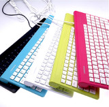 笔记本有线USB键盘巧克力超薄键盘台式电脑家用办公游戏彩色键盘