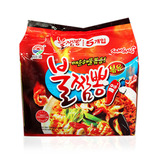 【天猫超市】韩国进口九日牌 JIUR 海鲜香辣拌面方便面 140g*5/包