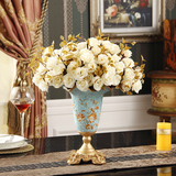 欧式复古家居客厅餐桌装饰工艺品美式摆件陶瓷仿真小花瓶花器花插