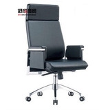 白色真皮大班椅办公椅转椅现代老板椅经理椅家用人体工学椅子
