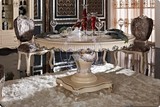 新古典实木餐桌椅组合后现代风格圆形餐桌圆桌餐厅家具定制吃饭桌