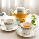 陶瓷玻璃花茶具套装花茶壶滤泡水果茶壶下午茶红茶杯咖啡杯整套