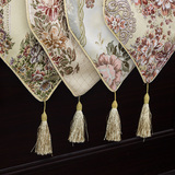 桌旗欧式中式茶几布靠垫中国风古典布艺棉麻绣花新品绸缎简约现代