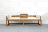 老榆木仿明式罗汉床榻现代新中式实木沙发免漆家具可定制定做